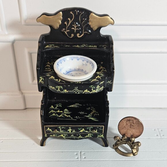 Vintage Hansson Dollhouse Miniature Wash Basin - Picture 2 of 9